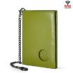 HUMERPAUL BP798 Green Leather Wallet for Airtag with RFID Card Holder - 1