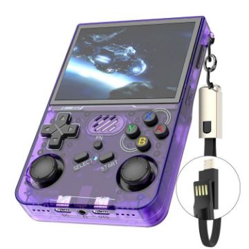 R36XX Dual-Band WiFi Handheld Console 3.5" IPS Screen 64G Purple - 1