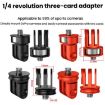 Three-Slot Adapter Camera Cage with 360 Rotating Connector Tripod Adapter - 4