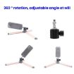 Universal Mini Ball Head Adapter: 1/4" Female to Male Tripod Mount - 6