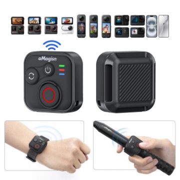 aMagisn Wireless Bluetooth Remote for Insta360, GoPro & Smartphones - 50m Range - 1