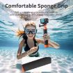 aMagisn Floating Hand Grip for Action Cameras with Triple Claw, Black Orange - 8