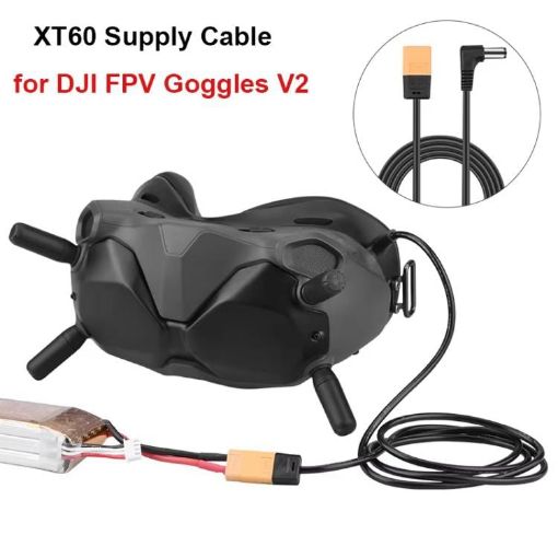 DJI FPV Goggles V2 XT60 to DC Power Cable Connector - Stable Supply - 1