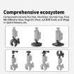 Metal Arm Clamp Magnetic Base with 1/4" Ball Head for Cameras - Black - 8