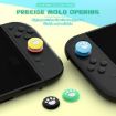 Nintendo Switch Joy-Con Thumb Grip Caps - 2 Pairs Claw-Print (Orange Blue) - 4