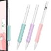 AhaStyle DD07 Silicone Pen Grip 3pcs for Apple Pencil Pro/USB-C/2 (Pink+Purple+Green) - 1