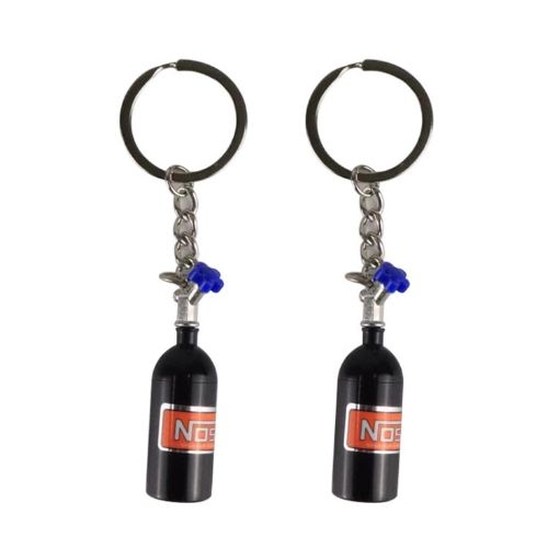 Fashion Metal Keyring Car Keychain Set - 2 PCS Auto Key Ring - 1
