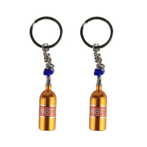 Fashion Metal Keyring Car Keychain Set - 2 PCS Auto Key Ring - 1