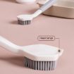 Two-Color Bangs Head Wash Pot Brush - Gray White Long Handle Kitchen Tool - 3