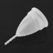 Reusable Soft Silicone Menstrual Cup - 3 PCS, Small, Transparent - 3