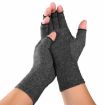 Gray Sports Breathable Half Finger Arthritis Gloves, Size L - 2