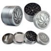 30MM Stainless Steel Maple Leaf Herb Grinder, 3 Layers Weed Grinder - 1