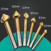 6 In 1 Chamfering Knife Woodworking Cutter, Titanium Plating, Plastic Bag - 2
