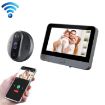 R9 4.3" WiFi Smart Video Peephole Doorbell - Black - 1
