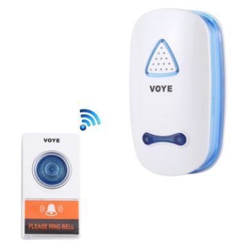 VOYE V025A Wireless Doorbell, 38 Sounds, Remote Control, US Plug, White - 1