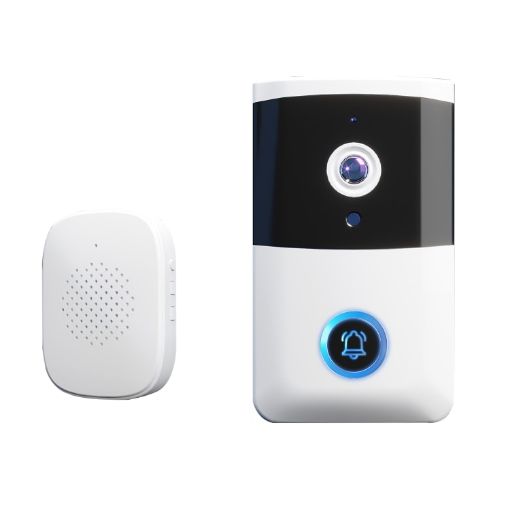 Smart Doorbell i5 HD Wireless WiFi Camera with Voice Intercom (White) - 1