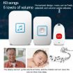 CACAZI C86 Wireless SOS Pager Doorbell Alarm, US Plug (Black) - 7