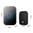 CACAZI FA86 Wireless Doorbell, Self-Powered, US Plug, Black - 2