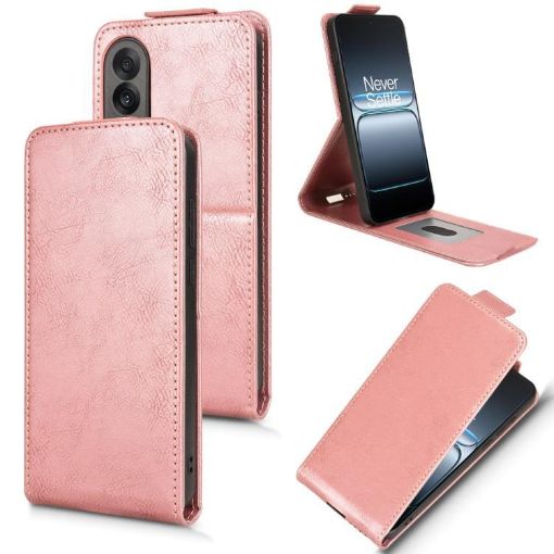 OnePlus Ace 5 Ultra Magnetic Flip Leather Case with Buckle - Rose Gold - 1