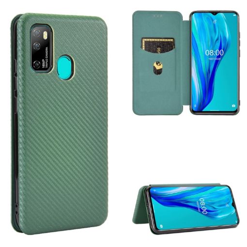 Ulefone Note 9P Green Flip Case with Card Slot - TPU + PC + PU Leather - 1