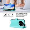 Xiaomi 14 Ultra Leather Case - 9 Card Slots, Zipper, Hand Strap, Mint Green - 4