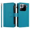 Xiaomi 15S Pro Turquoise Leather Case - 9 Card Slots & Magnetic Closure - 2