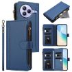 Xiaomi Civi 5 Pro Leather Case: 9 Card Slots, Magnetic Closure, Dark Blue - 1