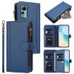 Ulefone Note 14 Leather Case: 9 Card Slots, Magnetic Closure, Dark Blue - 1