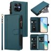 Ulefone Note 16 Pro Leather Case - 9 Card Slots, Zipper, Hand Strap, Green - 1