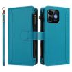 Ulefone Note 16 Pro Turquoise Leather Case with 9 Card Slots & Strap - 2