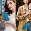 Ulefone Note 17 Pro Turquoise Leather Case - 9 Card Slots & Hand Strap - 7
