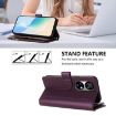 Ulefone Note 17 Pro Purple Leather Case - 9 Card Slots & Hand Strap - 4