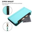 Ulefone Note 20 Pro Leather Case - 9 Card Slots, Zipper, Hand Strap, Mint Green - 5