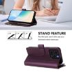 Ulefone Note 20 Pro Purple Leather Case - 9 Card Slots & Hand Strap - 4