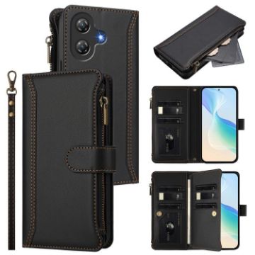Ulefone Note 21 Leather Case: Magnetic Closure, 9 Card Slots, Hand Strap - 1