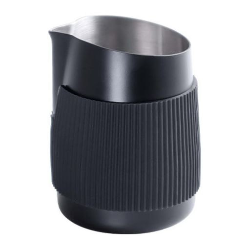 Black 420ml Stainless Steel Latte Art Cup with Scale - Anti-scalding Design - 1