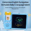 8.5" Children's Drawing Board with English Audiobooks, Blue, 255 Cards - 7