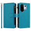 Vivo S30 Pro Mini Turquoise Leather Case - 9 Card Slots & Hand Strap - 2