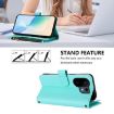 Vivo S30 Mint Green Leather Case: 9 Card Slots, Zipper, Hand Strap - 4