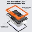 Samsung Galaxy Tab S10 FE+ Orange Silicone Hybrid Case with Strap - 3
