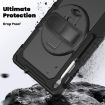 Samsung Galaxy Tab S10 FE+ Black Silicone Hybrid Case with Strap - 4