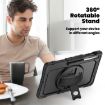 Samsung Galaxy Tab S10 FE+ Black Silicone Hybrid Case with Strap - 5