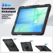Samsung Galaxy Tab S10 FE+ Black Silicone Hybrid Case with Strap - 6
