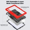 Samsung Galaxy Tab S10 FE+ Red Silicone Hybrid PC Case with Strap - 3