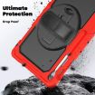 Samsung Galaxy Tab S10 FE+ Red Silicone Hybrid PC Case with Strap - 4