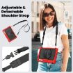 Samsung Galaxy Tab S10 FE+ Red Silicone Hybrid PC Case with Strap - 8