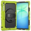 Samsung Galaxy Tab S10 FE+ Silicone Hybrid Case with Strap - Yellow Green - 2
