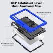 Samsung Galaxy Tab S10 FE+ Blue Silicone Hybrid PC Case with Strap - 3
