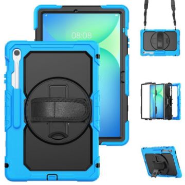 Samsung Galaxy Tab S10 FE+ Light Blue Silicone Hybrid Case with Strap - 1