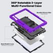 Samsung Galaxy Tab S10 FE+ Purple Silicone Hybrid Case with Strap - 3